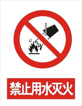 禁止用水灭火