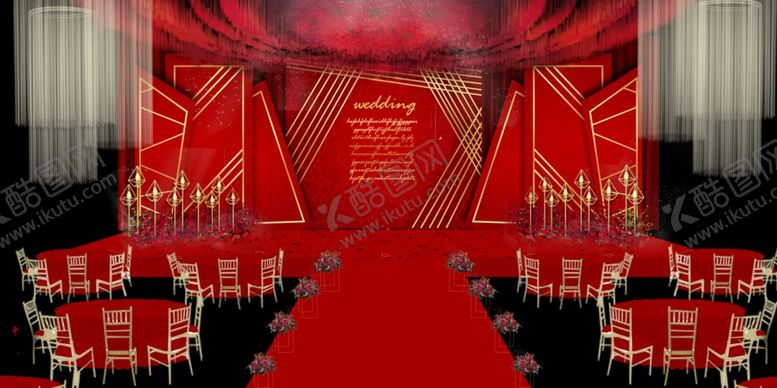 编号：42876010281253306670【酷图网】源文件下载-红色婚礼