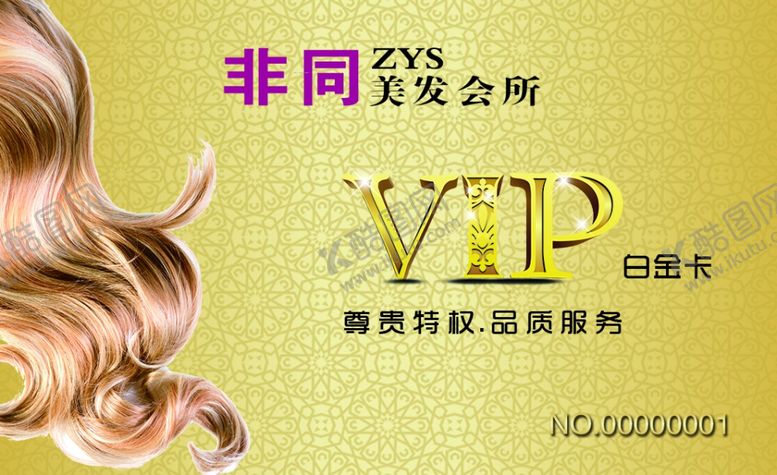 编号：85557606271620402566【酷图网】源文件下载-美发白金卡