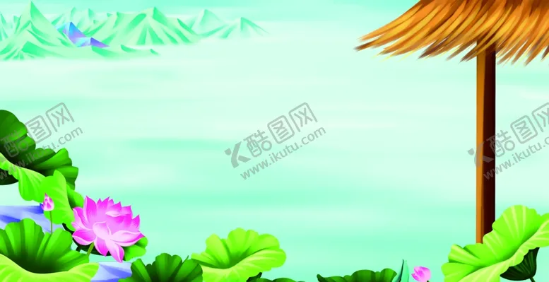 编号：80174002130951445906【酷图网】源文件下载-卡通池塘亭子