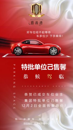 车位楼盘开盘倒计时海报