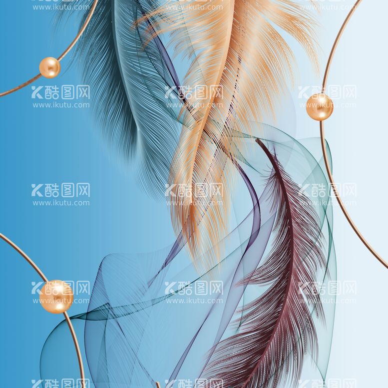 编号：68739411241836597851【酷图网】源文件下载-唯美羽毛轻奢挂画装饰画