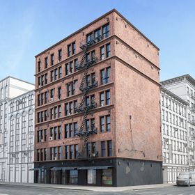 C4D模型建筑物大楼老式高楼红砖