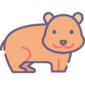 简笔动物矢量插画