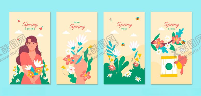 编号：43901004041107537149【酷图网】源文件下载-春季花卉女孩