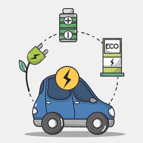 卡通新能源小车