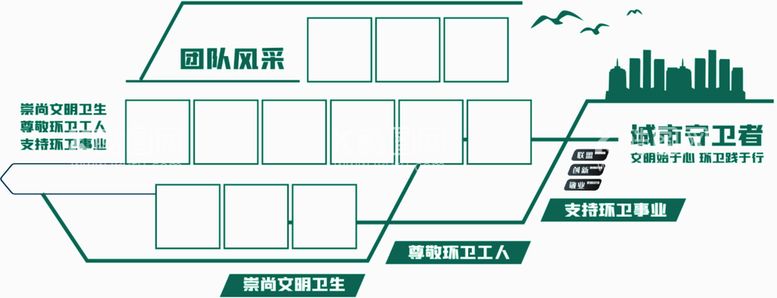 编号：53647909280618251307【酷图网】源文件下载-环卫风采照片墙