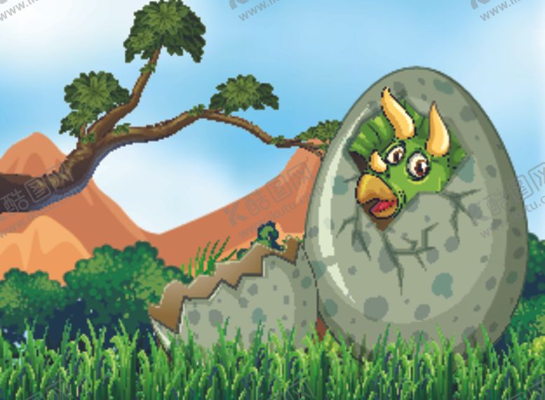 编号：50711409170246004259【酷图网】源文件下载-恐龙孵蛋场景