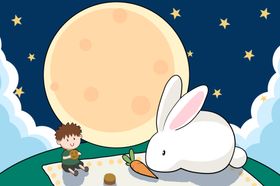 中秋插画专题专题页图