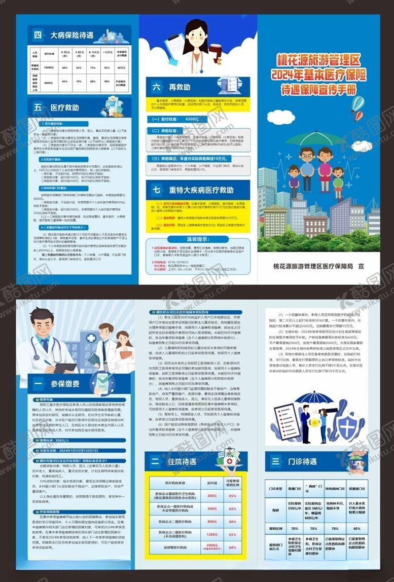 编号：53485401190712293576【酷图网】源文件下载-医疗保险三折页