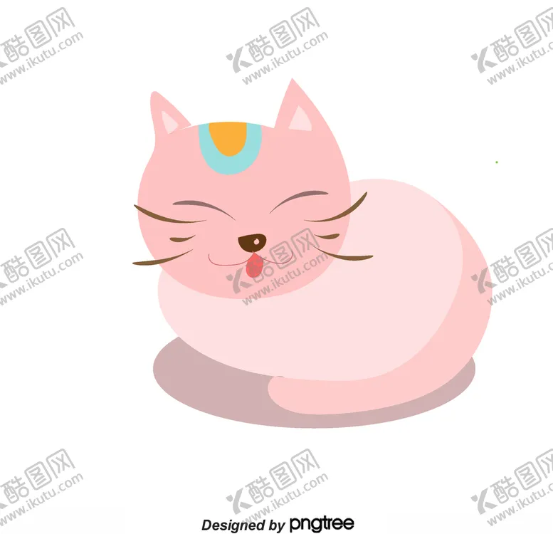 编号：42808806180015142896【酷图网】源文件下载-可爱的粉色小猫