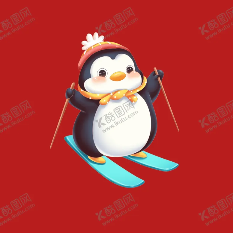 编号：21328401141349162639【酷图网】源文件下载-手绘卡通企鹅