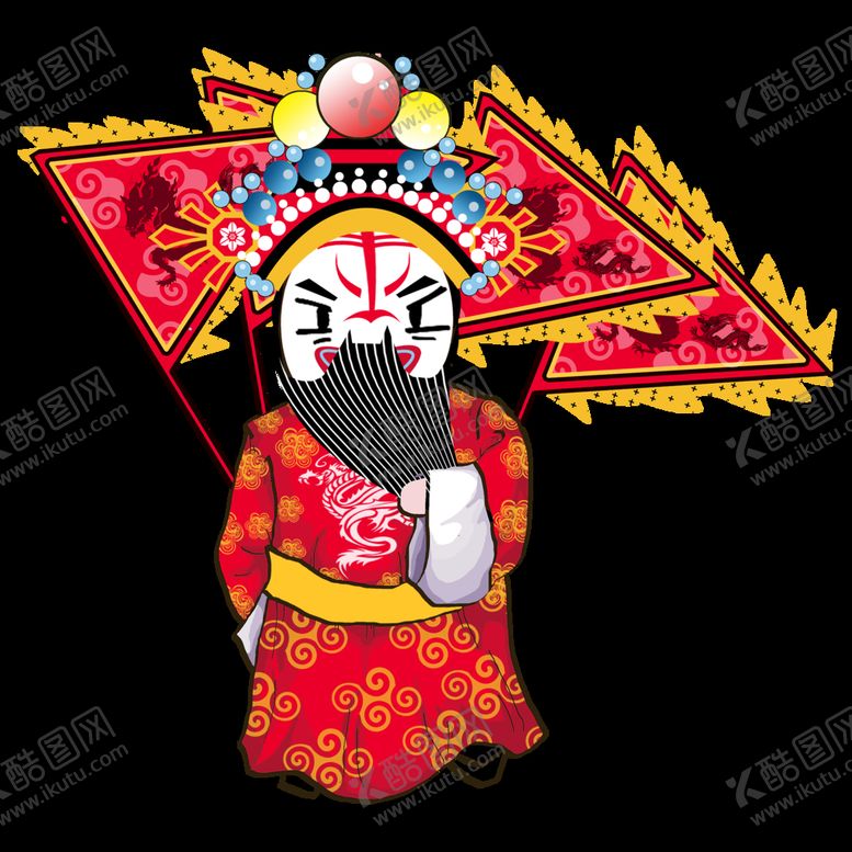 编号：02134909240130430432【酷图网】源文件下载-戏曲人物PNG 戏曲元素 京剧