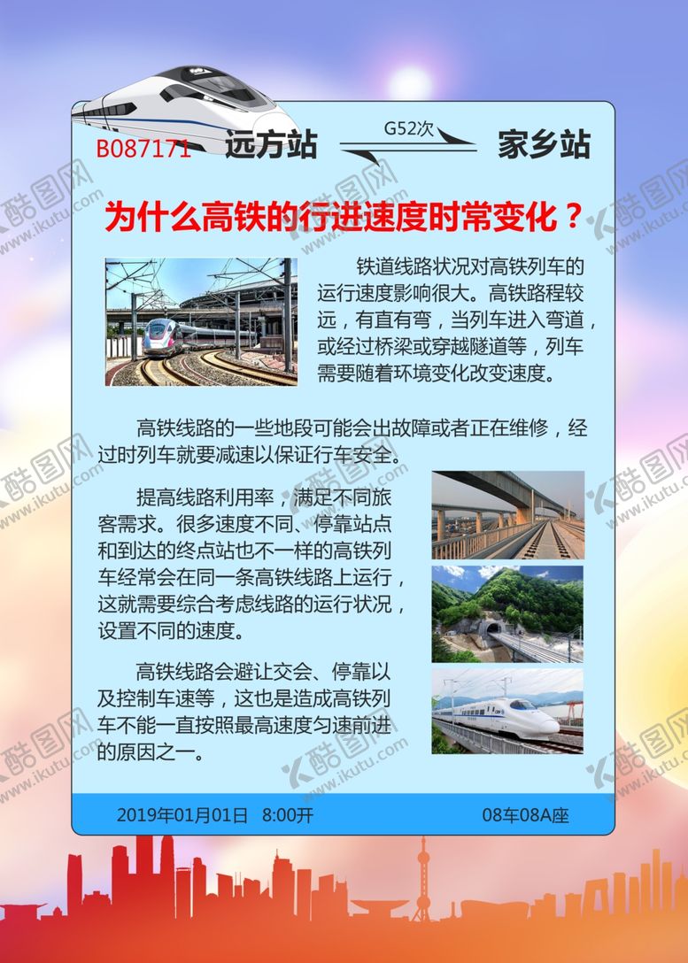 编号：64332409201831231397【酷图网】源文件下载-高铁列车运行知多少海报