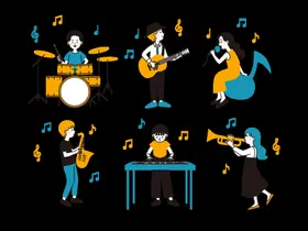 欢乐乐队演奏瞬间