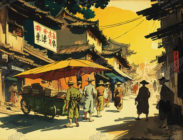 编号：76703101311257121504【酷图网】源文件下载-热闹街市