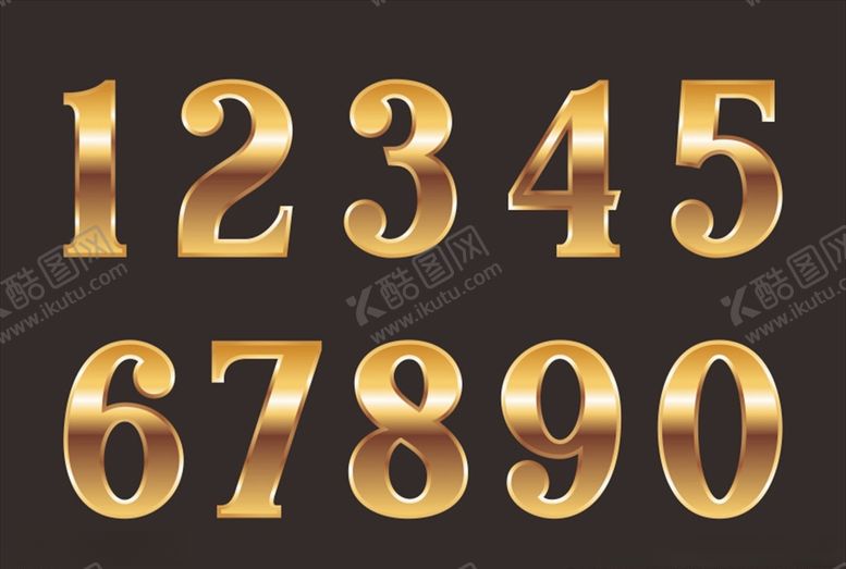 编号：46649309121041428133【酷图网】源文件下载-金色数字