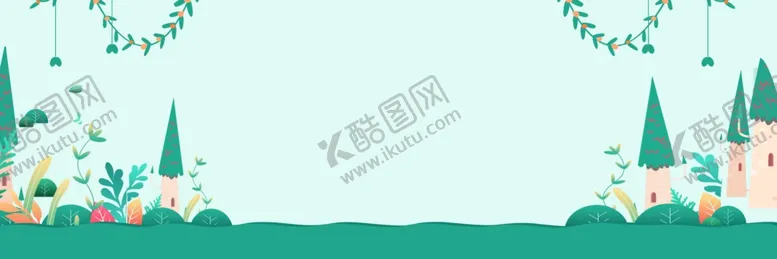 编号：60823606250945558835【酷图网】源文件下载-树叶插画卡通边框底纹背景素材