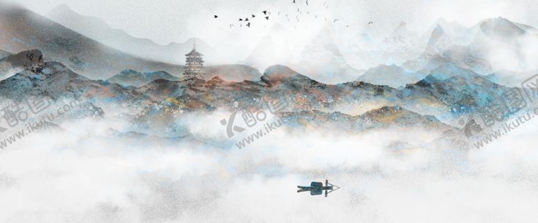 编号：60403809190314221041【酷图网】源文件下载-水墨山水