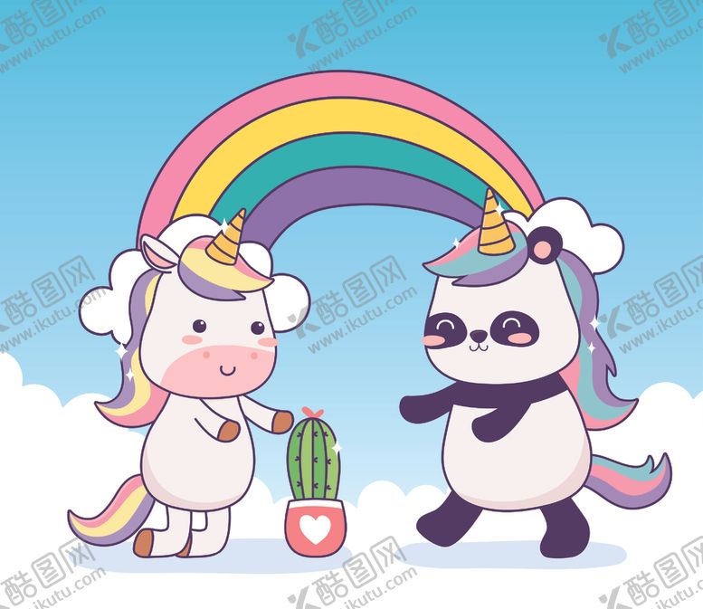 编号：23592604221625276701【酷图网】源文件下载-卡通独角兽