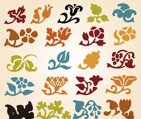 矢量卡通花朵图案