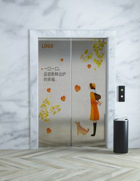 电梯门安全门广告画面（平面图）