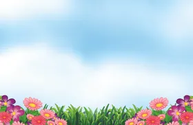 花朵背景植物卉剪纸风格鲜海报剪纸