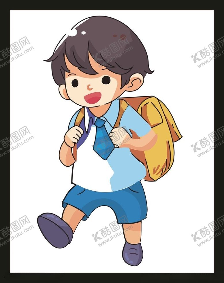 编号：13520502050635556384【酷图网】源文件下载-手绘卡通学生