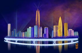 城市建筑墙贴壁纸背景素材