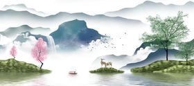 新中式意境山水装饰画