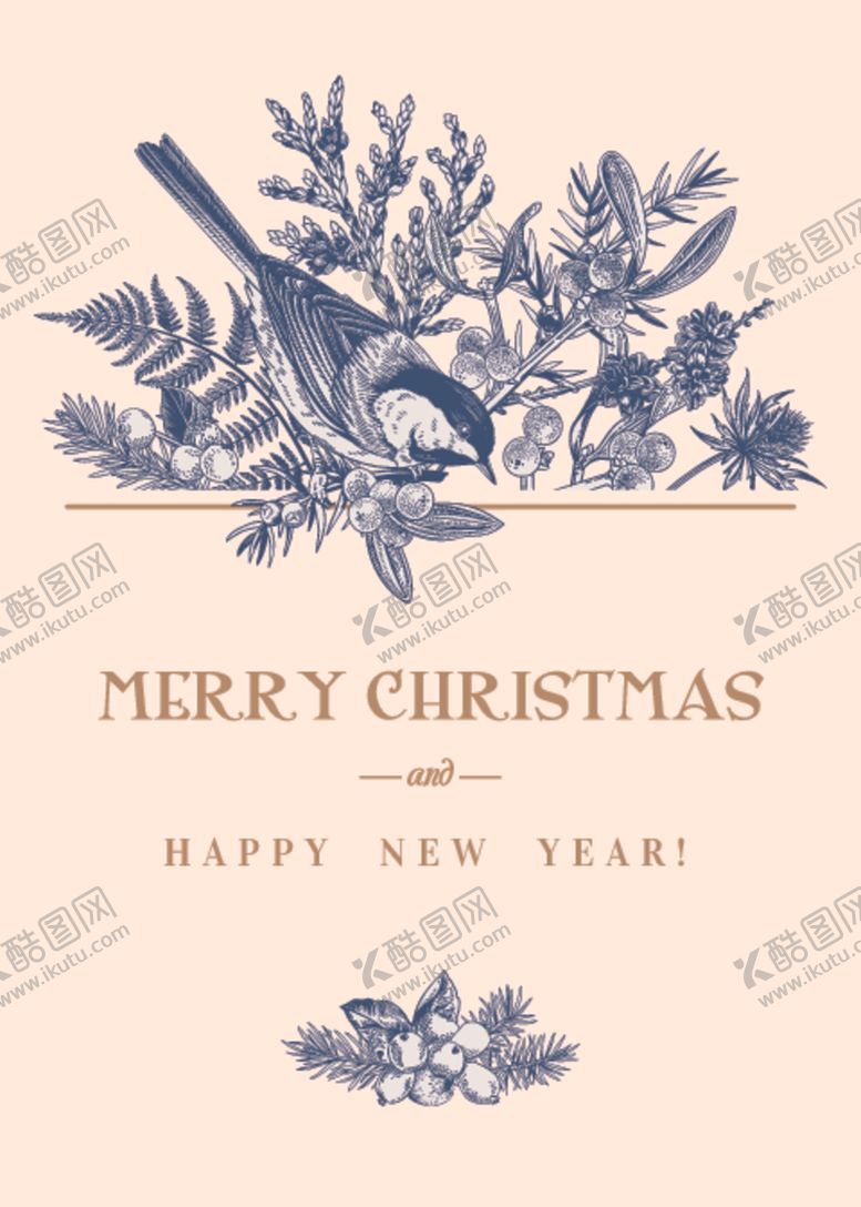 编号：32109609162246266400【酷图网】源文件下载-水彩手绘植物花鸟卡片