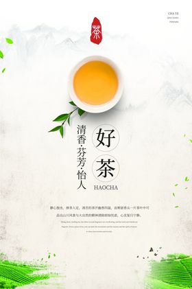 养生茶饮品促销活动宣传海报素材