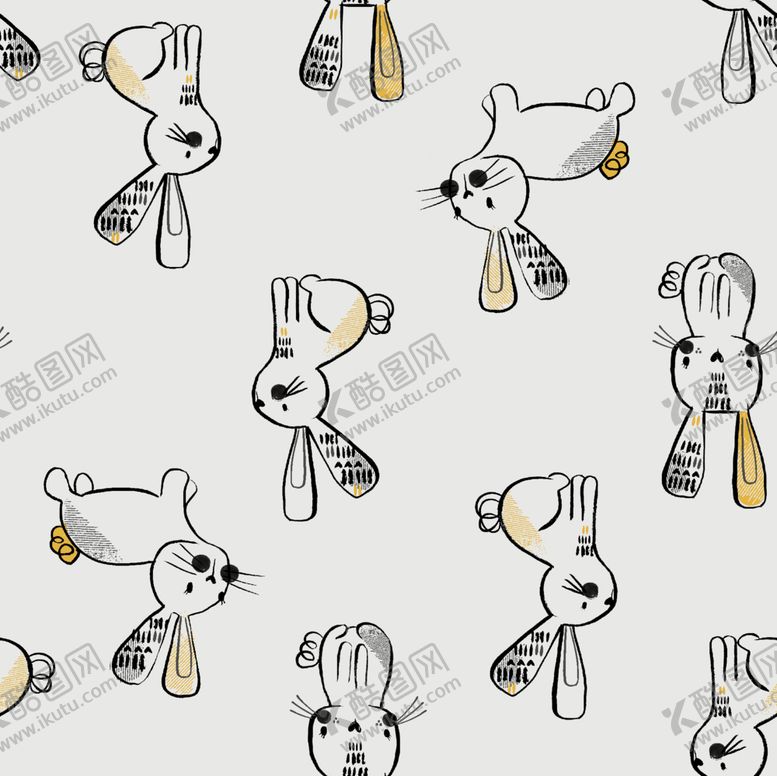 编号：11079909240836132885【酷图网】源文件下载-动物兔子手绘高清