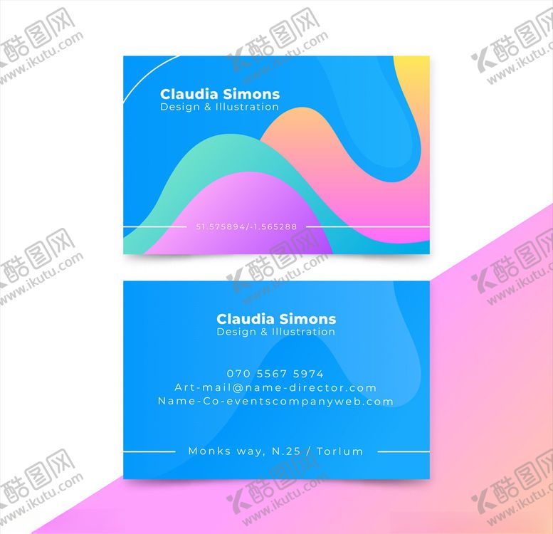 编号：72728509200839395714【酷图网】源文件下载-蓝色名片
