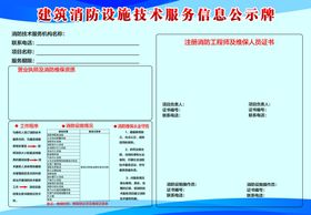 建筑消防公示牌