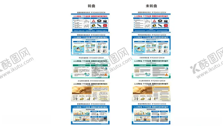 编号：22503905242209349659【酷图网】源文件下载-道路救援防溺水防干旱展板