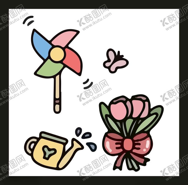 编号：92602402240230572425【酷图网】源文件下载-手绘花卉花朵