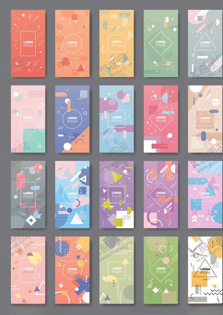 编号：44104910181240074290【酷图网】源文件下载-几何背景卡片