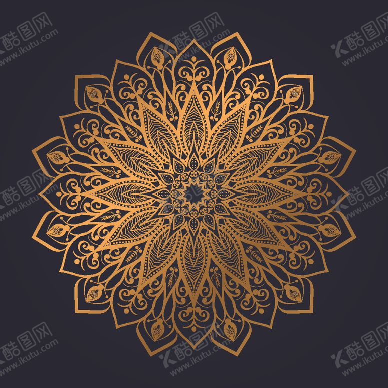 编号：45002210211444555574【酷图网】源文件下载-曼陀罗万花筒图案