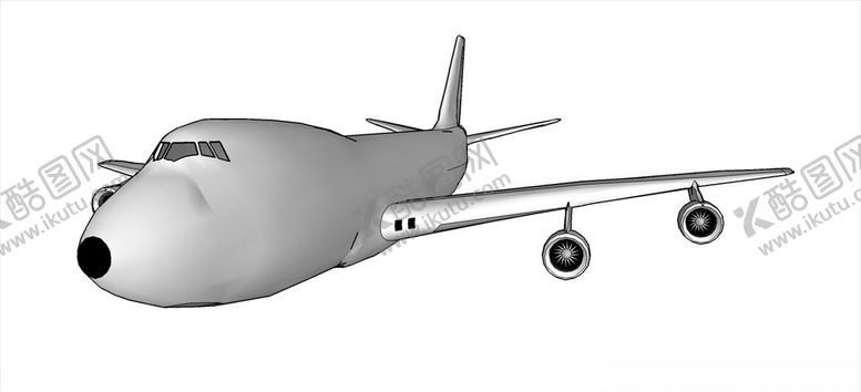 编号：88398409090949175874【酷图网】源文件下载-大客机飞机模型