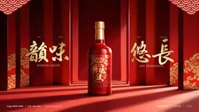 白酒活动背景板