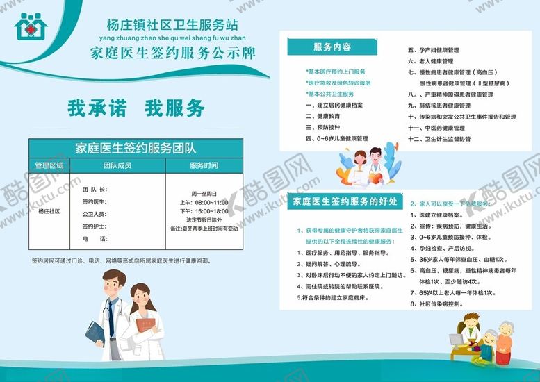 编号：73425302080327397572【酷图网】源文件下载-家庭医生公示牌