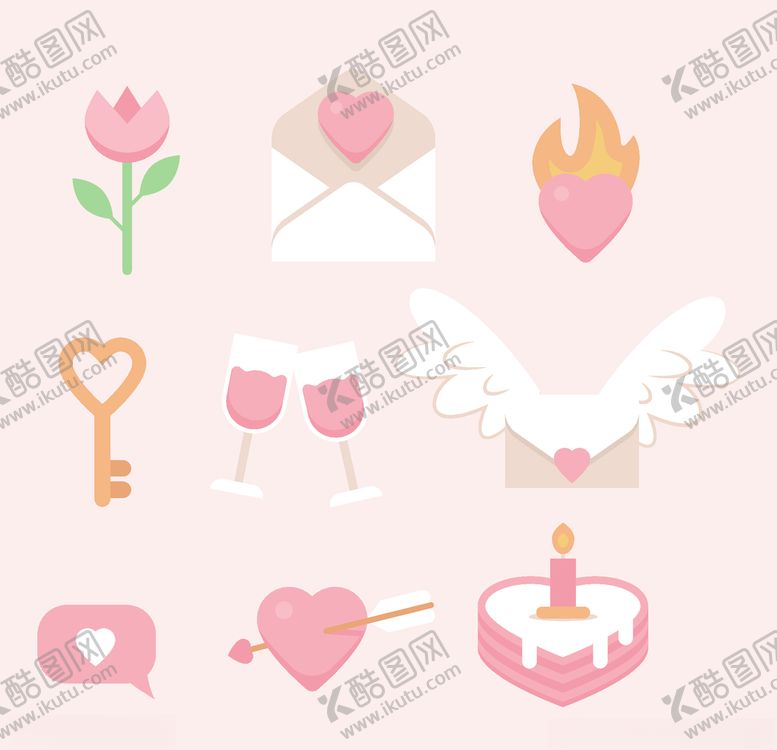 编号：58041705011443239331【酷图网】源文件下载-浪漫情人节元素