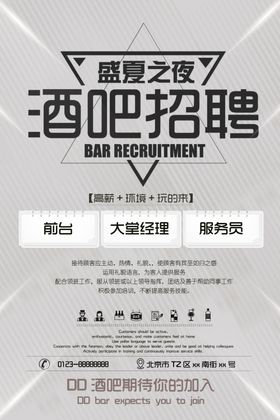 招聘海报广告工人DM精英