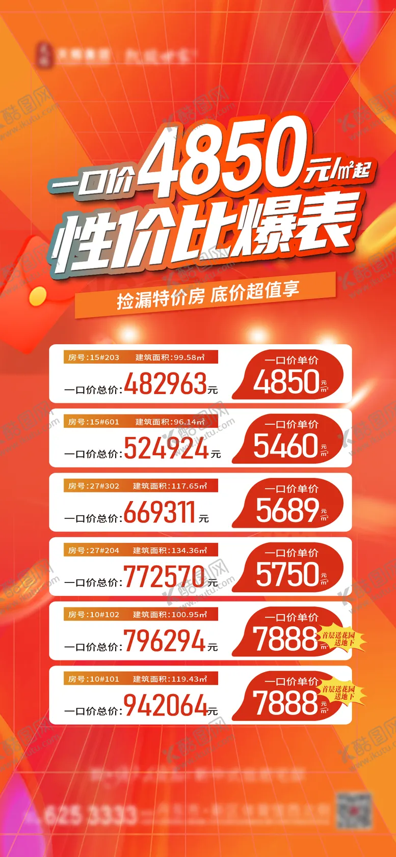 编号：67537912050431051829【酷图网】源文件下载-地产特价房促销海报