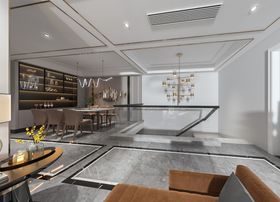 室内设计效果图现代简约风格客餐厅装饰家装