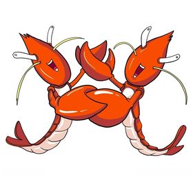 大钳子海鲜龙虾插画  