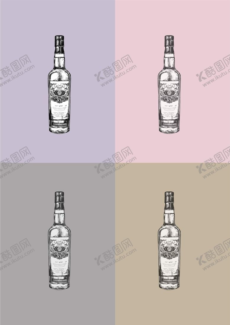 编号：91635810022057117396【酷图网】源文件下载-派对红酒饮料矢量手绘素材图片