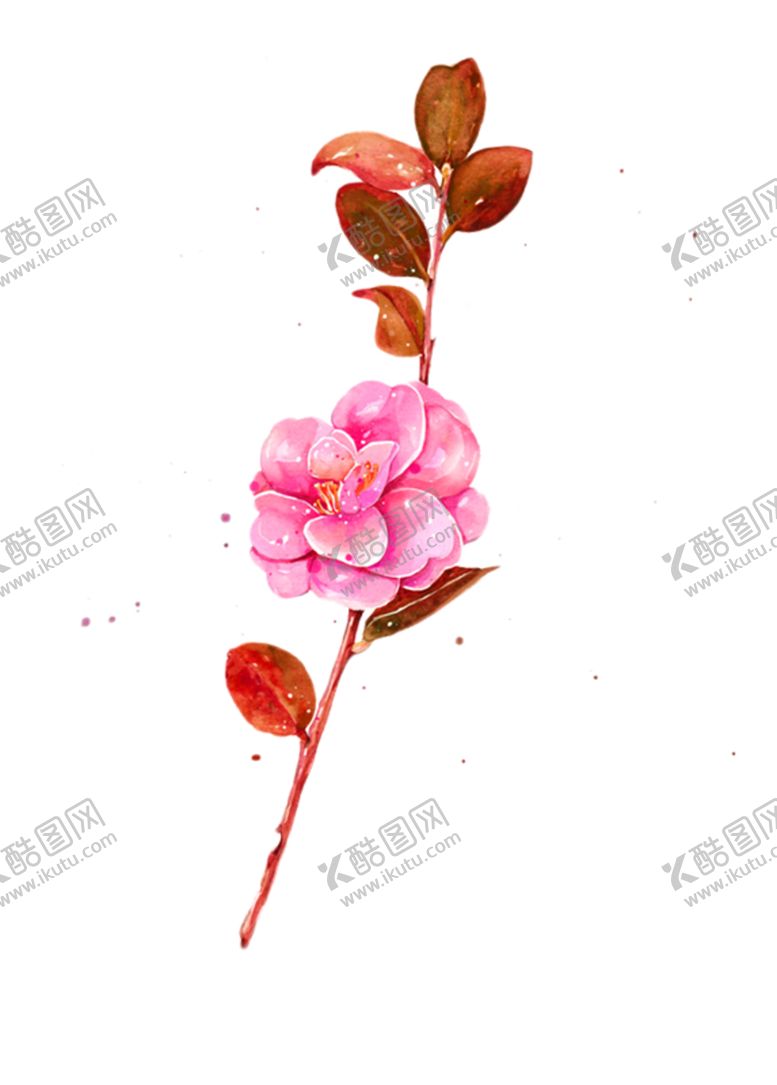 编号：86411602142313359600【酷图网】源文件下载-中国风水墨花卉PNG免扣