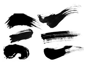 毛笔笔触笔刷效果